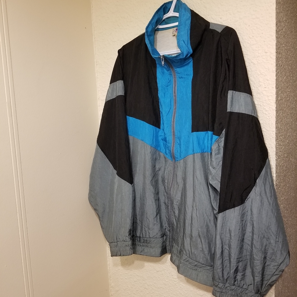 Vintage Print For The Big Man Windbreaker